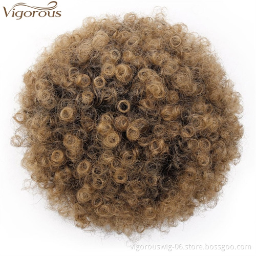 Vigorous 9 Inch Afro Kinky Curly Hair Bun for Women 3 colors Synthetic Hair Chignon Women Bun Accessories